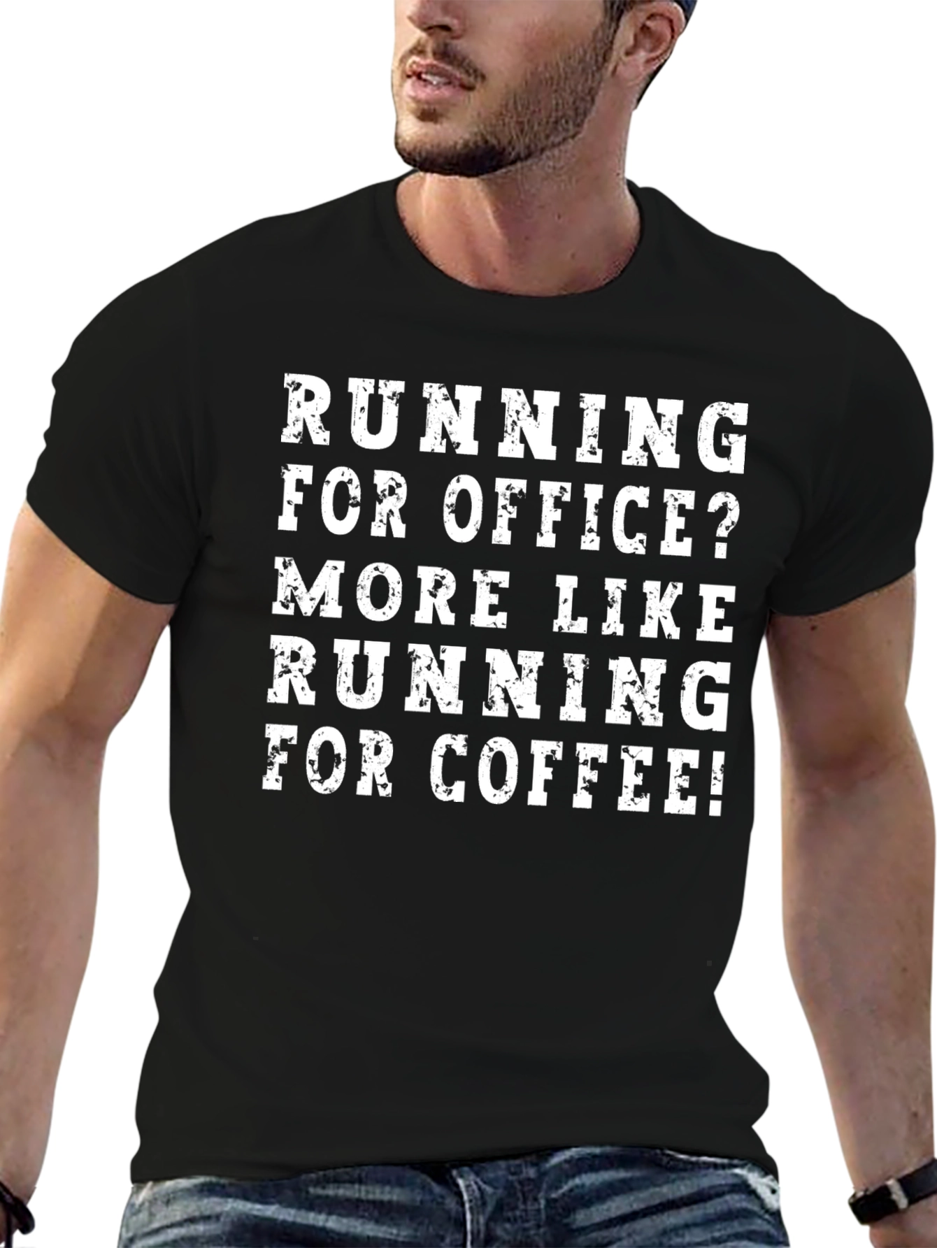 Funny Coffee Lover T-Shirt - Running For Coffee