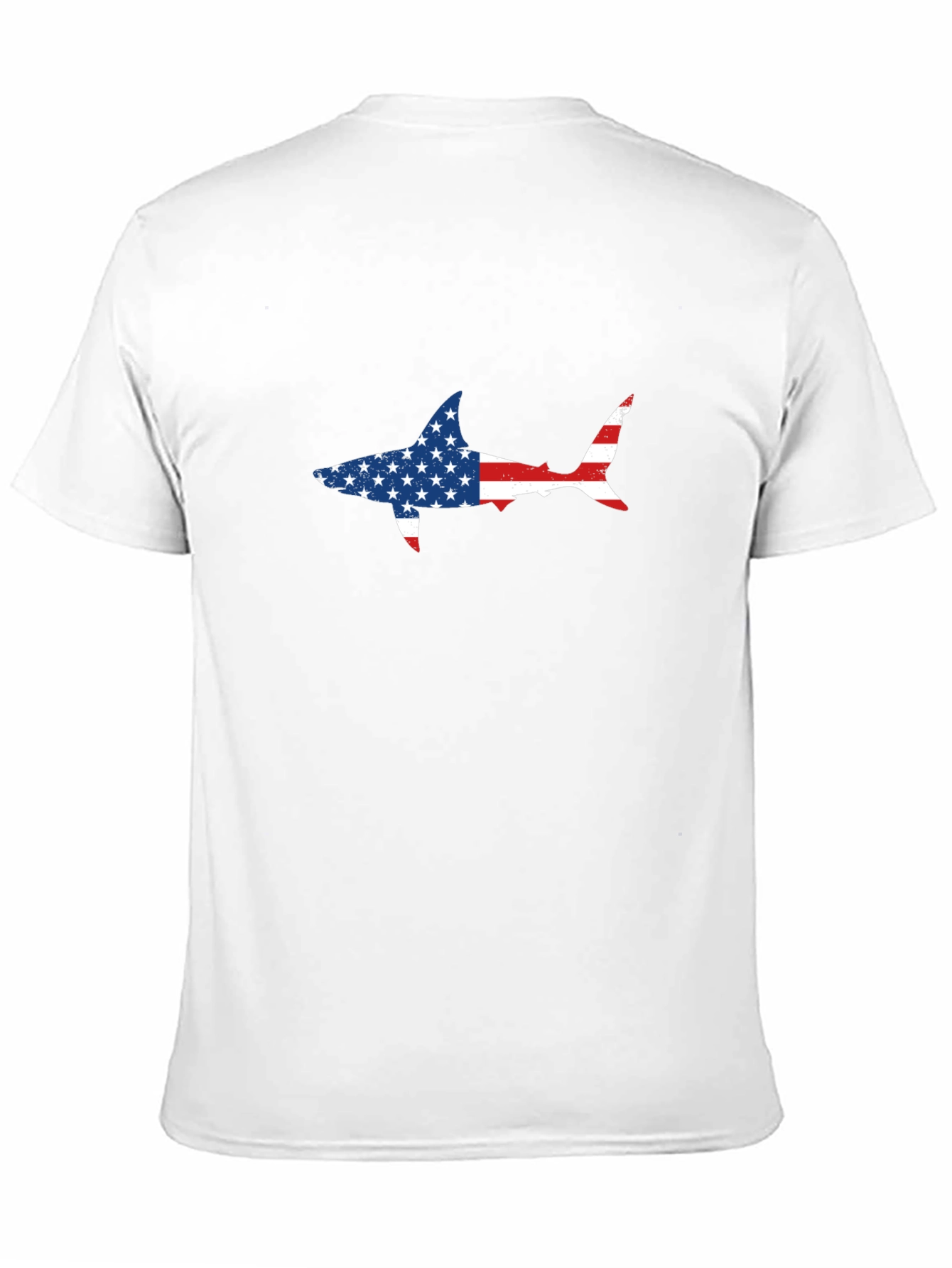 American Flag Shark Graphic Tee - Patriotic Style