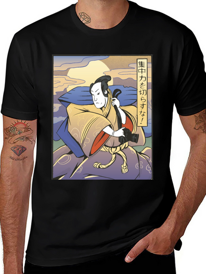Samurai Photographer T-Shirt - Focus Your Power