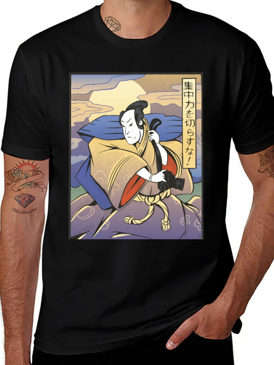 Samurai Photographer T-Shirt - Focus Your Power