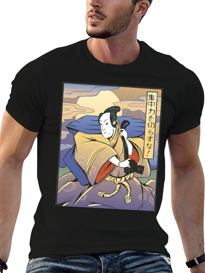 Samurai Photographer T-Shirt - Focus Your Power