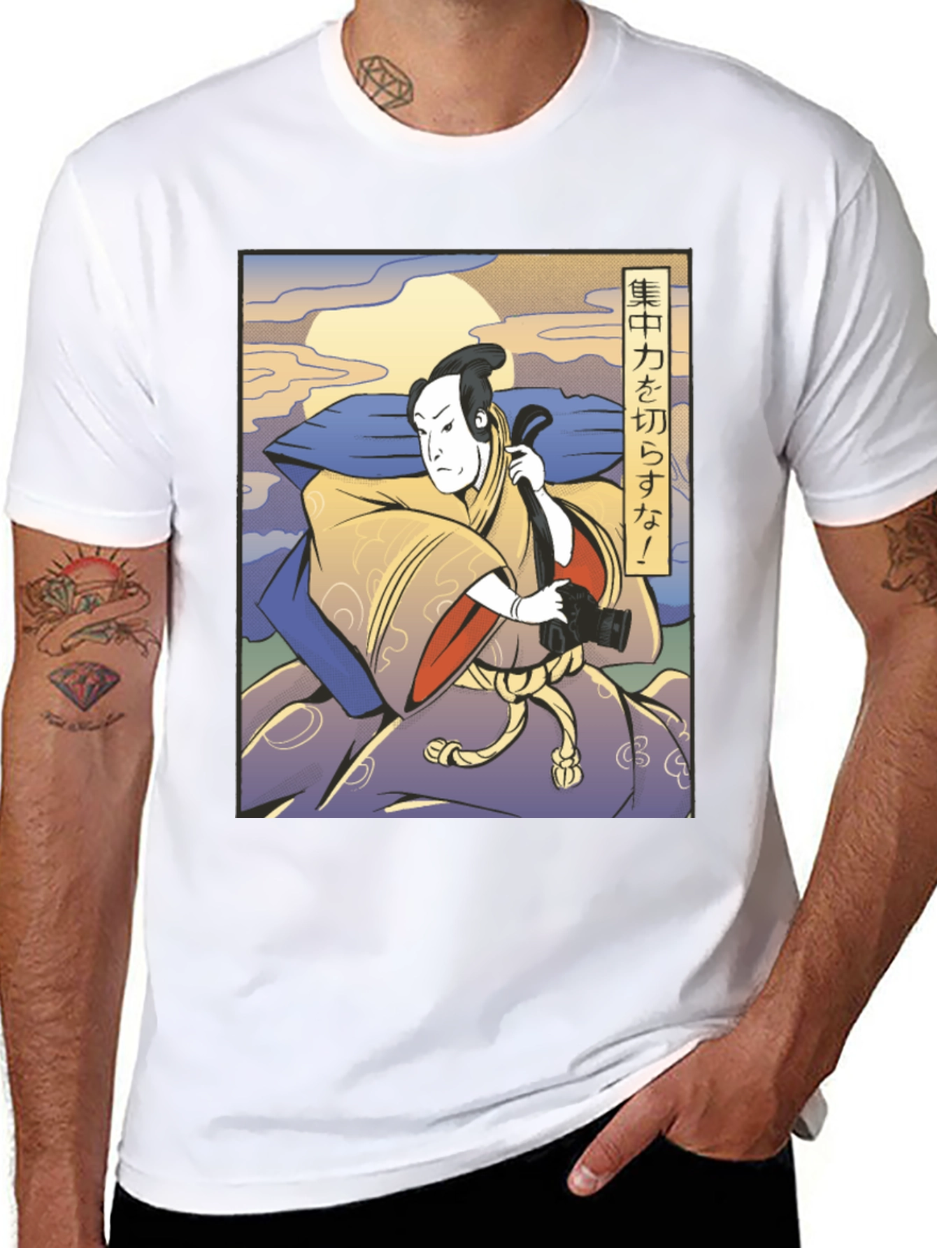 Samurai Photographer T-Shirt - Focus Your Power