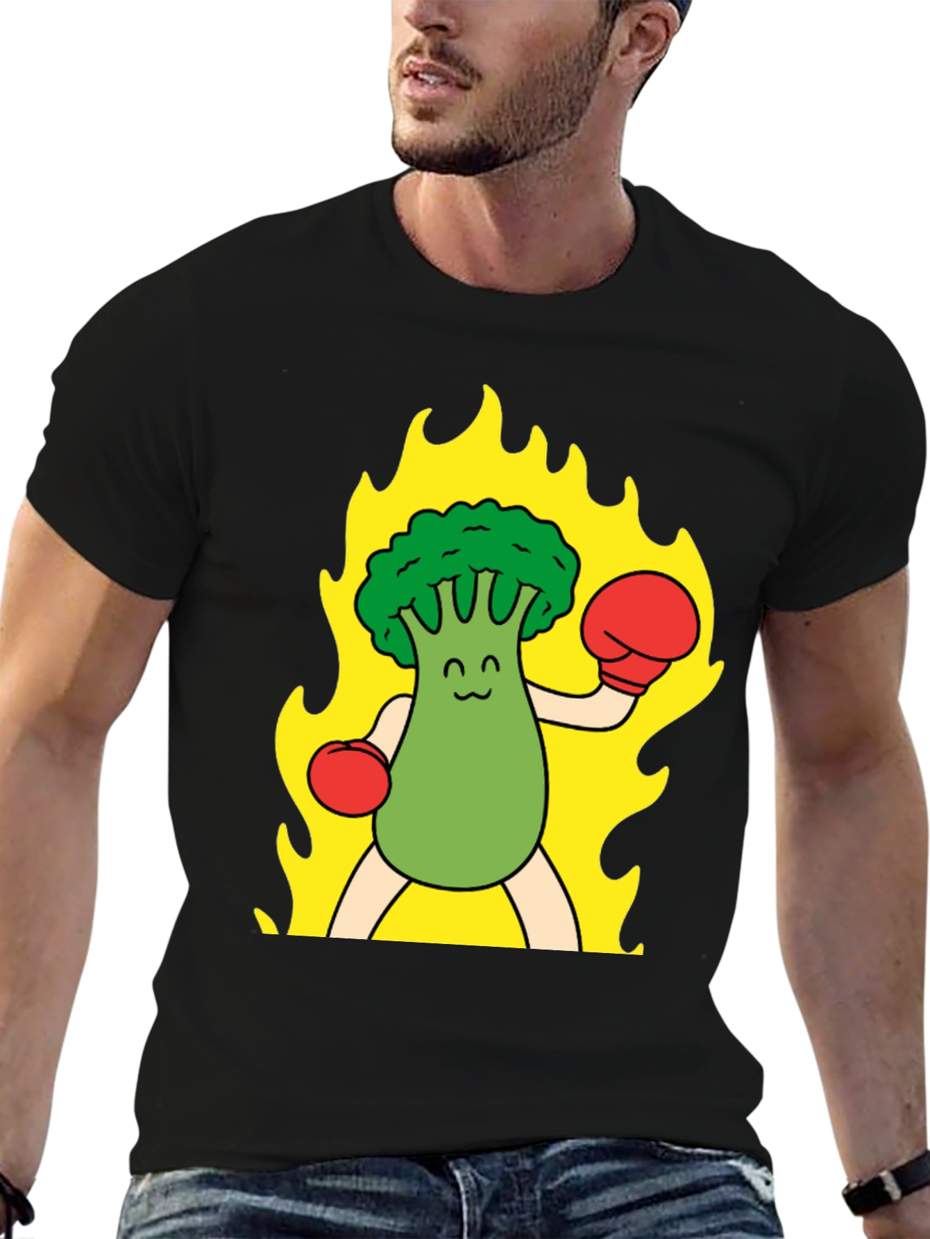Broccoli Boxer T-Shirt - Funny Graphic Tee