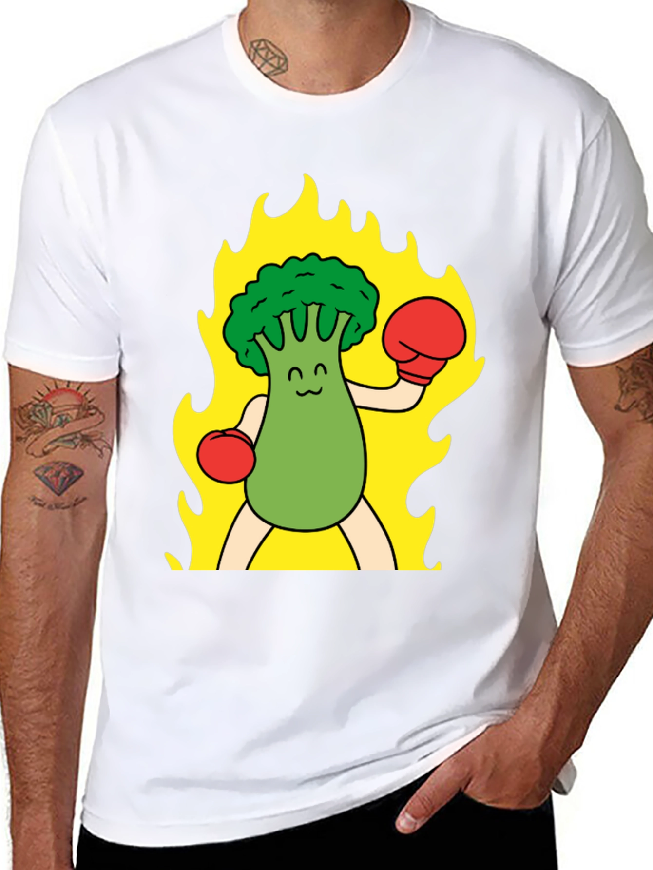 Broccoli Boxer T-Shirt - Funny Graphic Tee