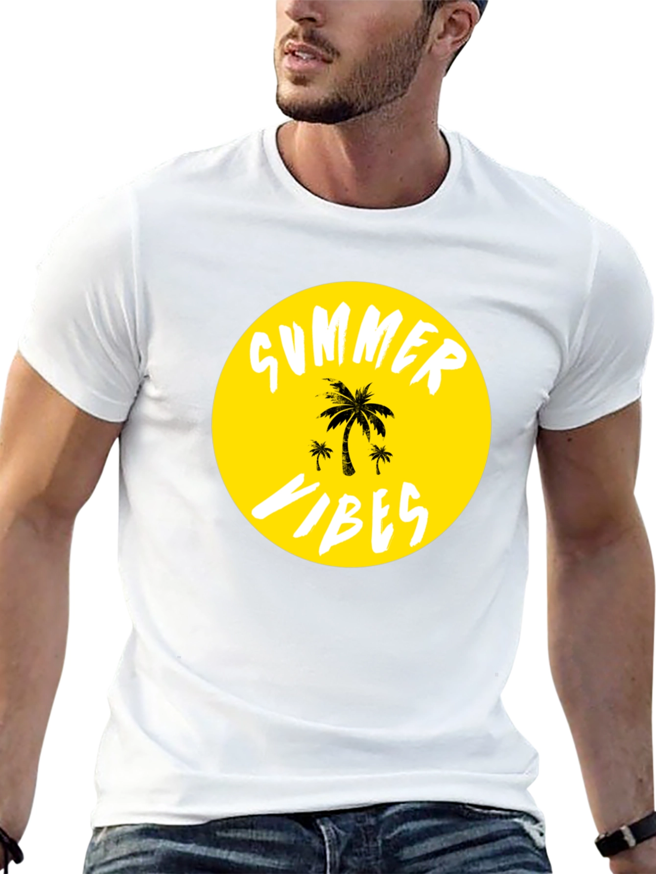 Summer Vibes T-Shirt - Tropical Palm Tree Graphic Tee