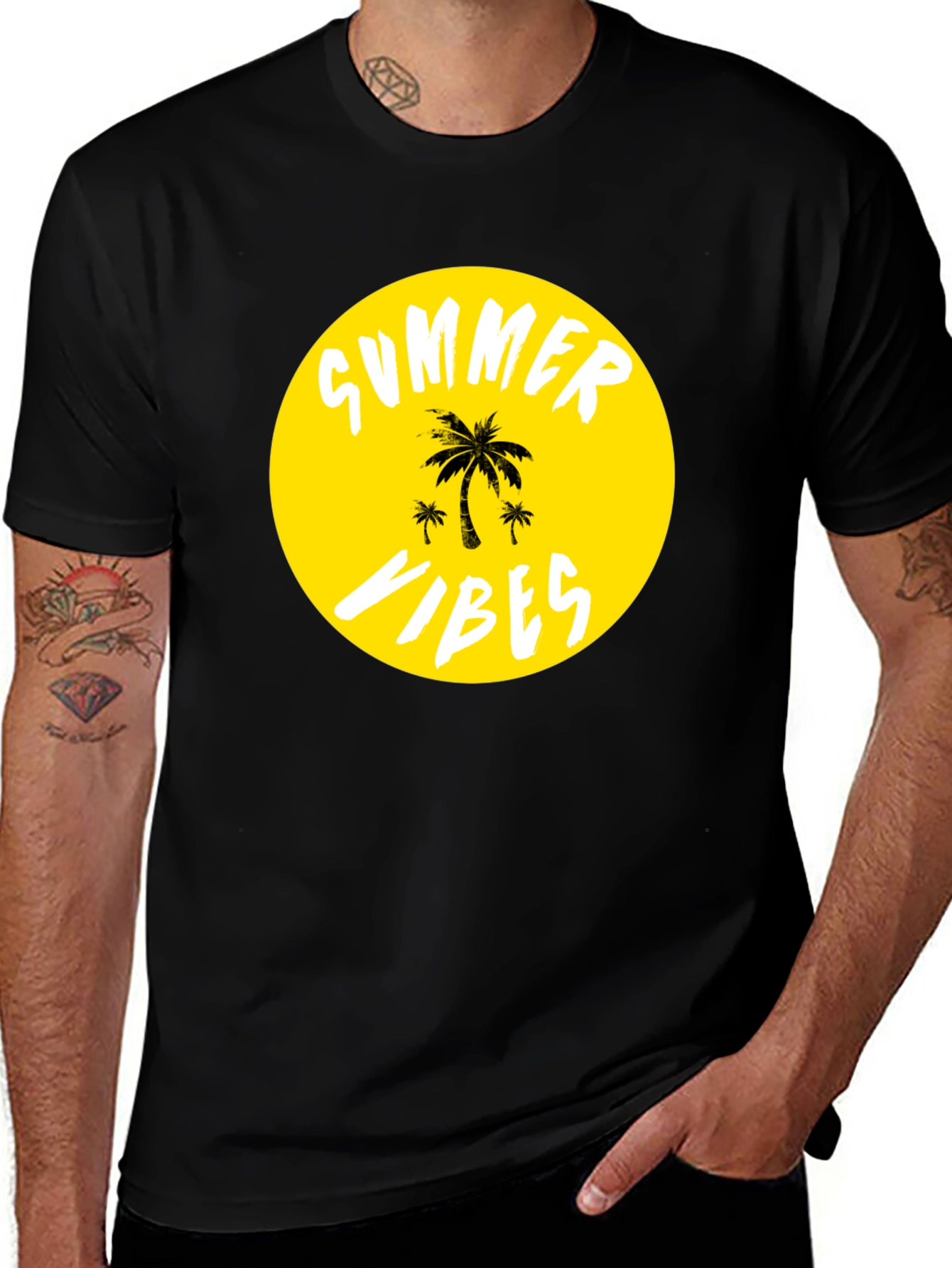 Summer Vibes T-Shirt - Tropical Palm Tree Graphic Tee