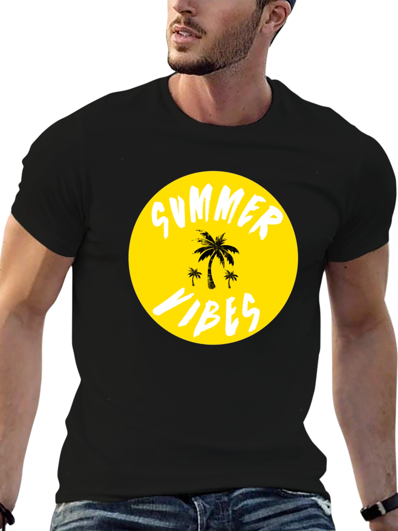 Summer Vibes T-Shirt - Tropical Palm Tree Graphic Tee