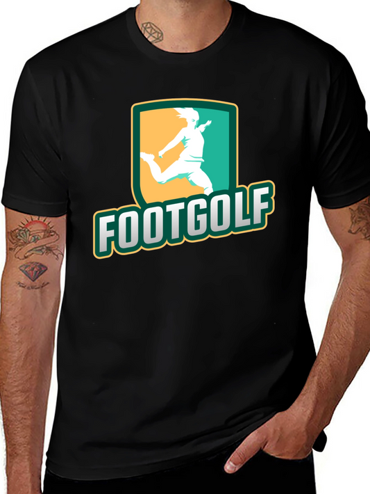 Footgolf Graphic Tee - Black Cotton Shirt