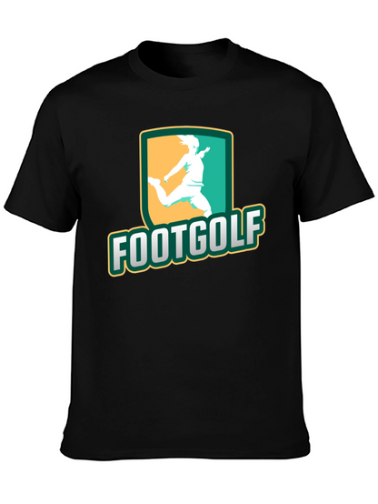 Footgolf Graphic Tee - Black Cotton Shirt