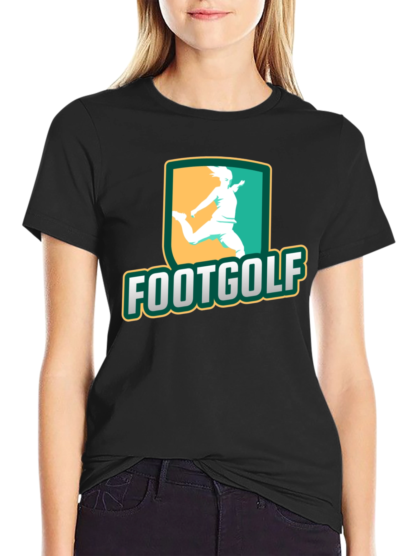 Footgolf Graphic Tee - Black Cotton Shirt