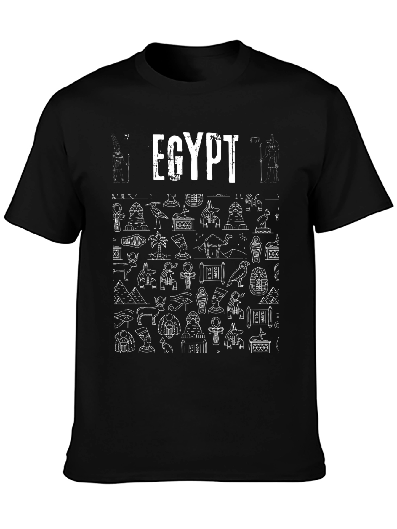 Egypt Graphic Print Black T-Shirt