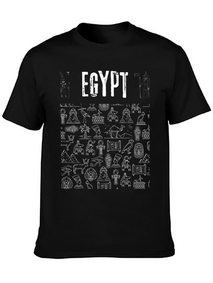 Egypt Graphic Print Black T-Shirt