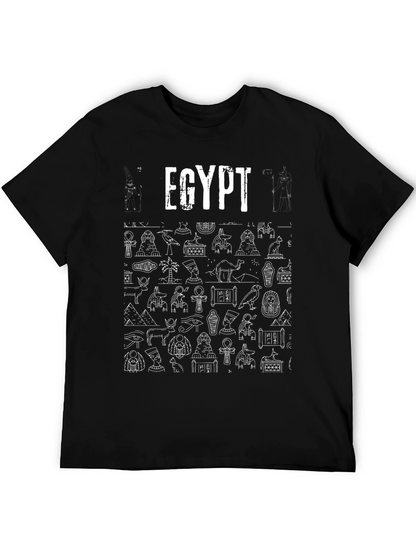 Egypt Graphic Print Black T-Shirt