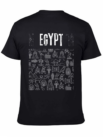 Egypt Graphic Print Black T-Shirt