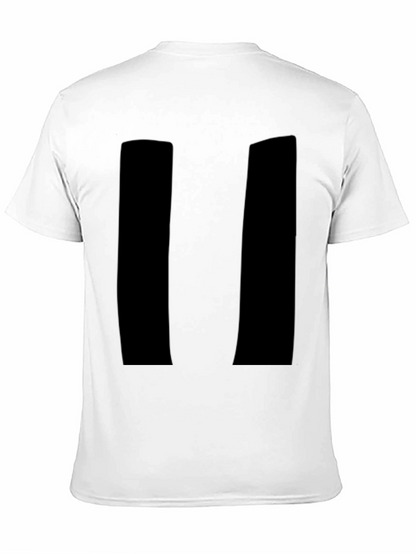 Mens Black Pause Symbol Graphic Tee