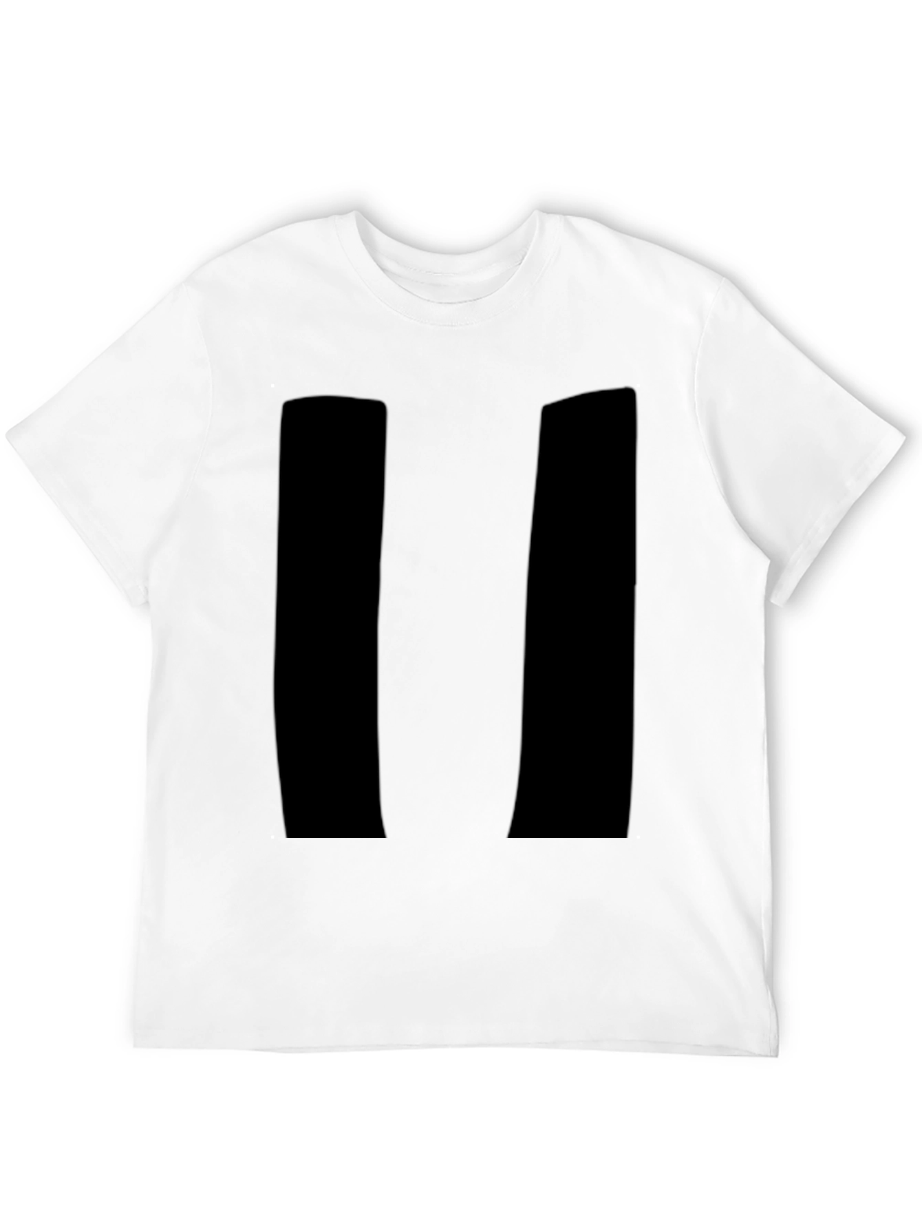 Mens Black Pause Symbol Graphic Tee