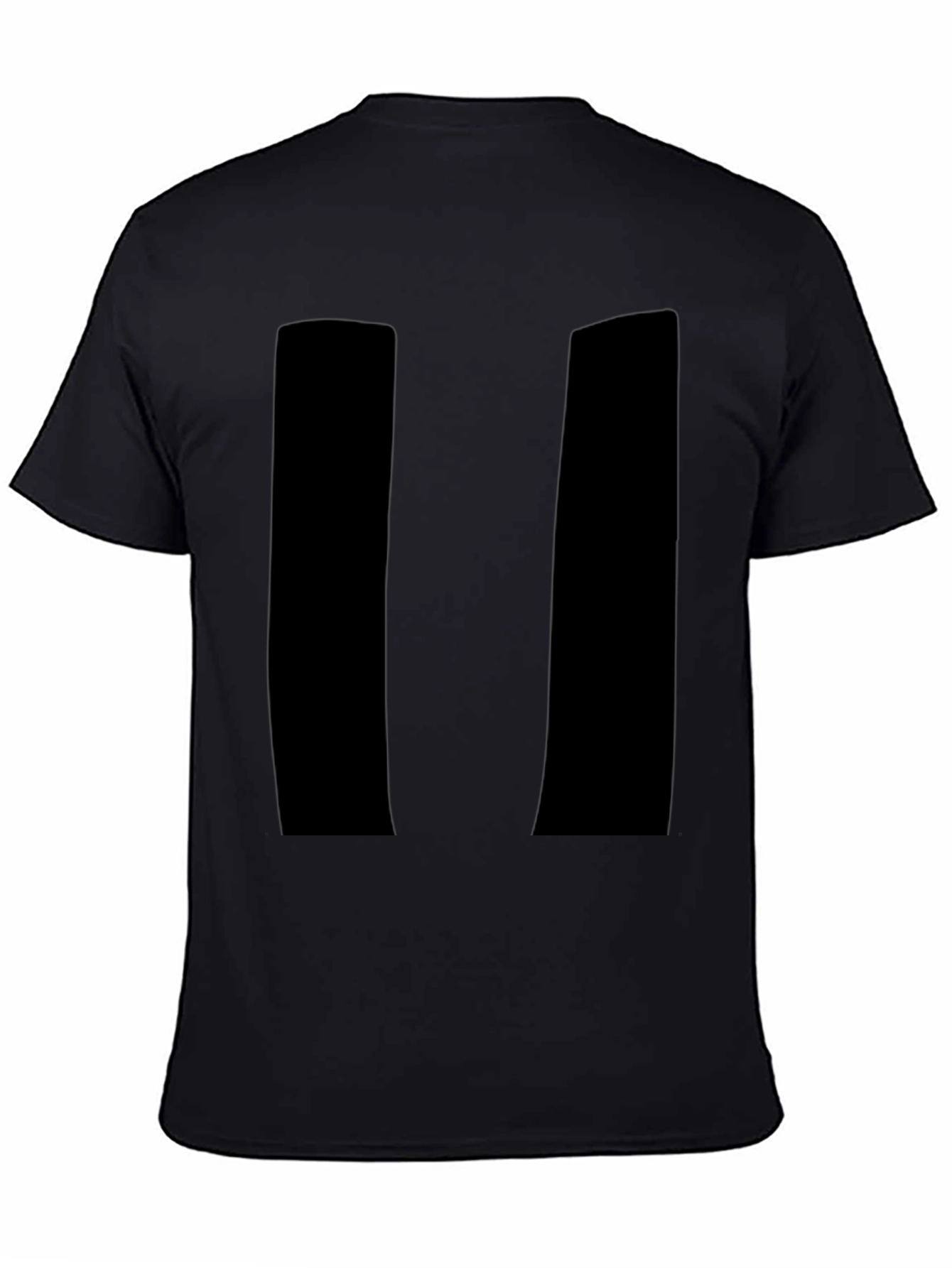 Mens Black Pause Symbol Graphic Tee
