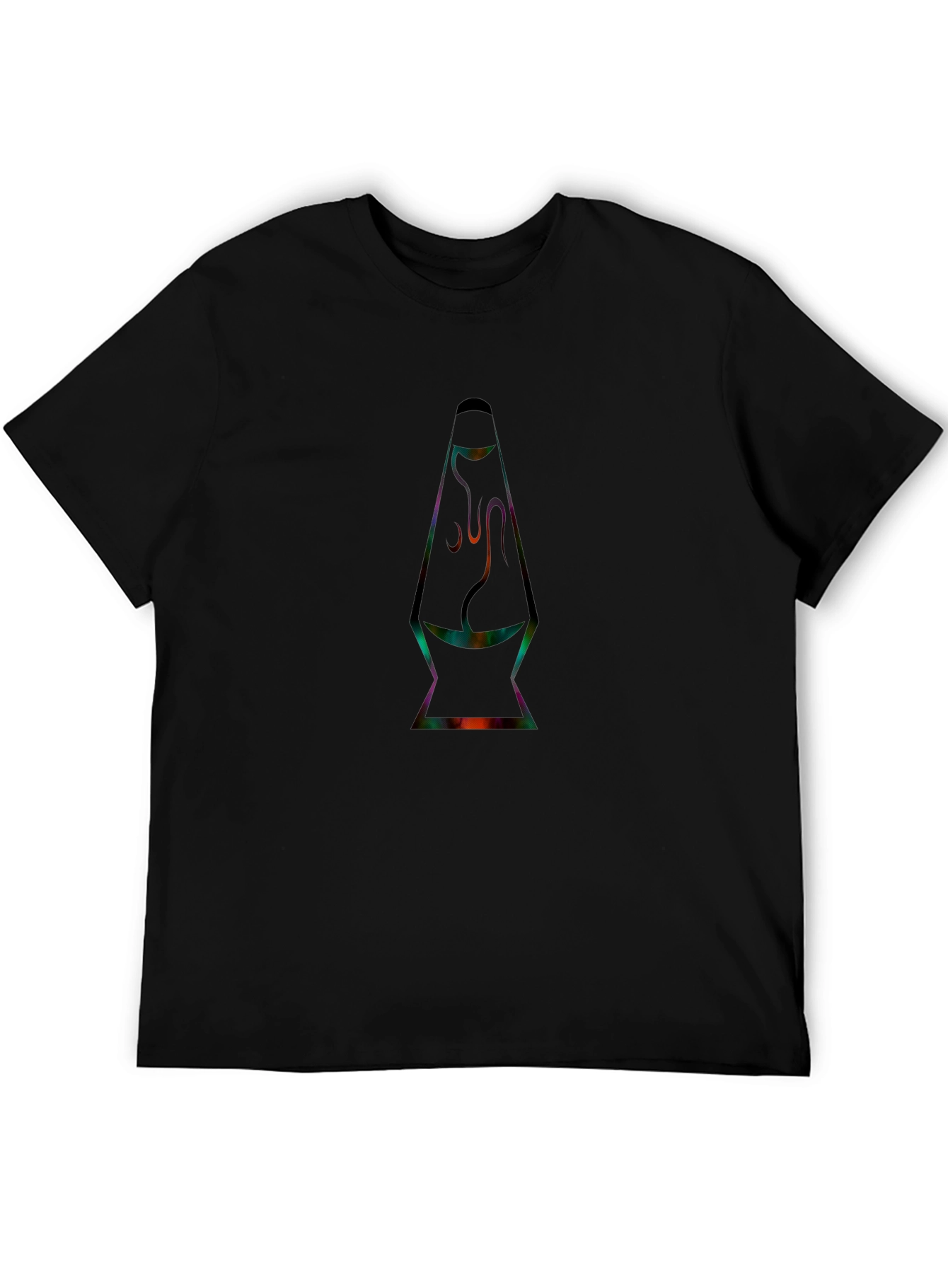 Retro Lava Lamp Graphic Tee - Black T-Shirt
