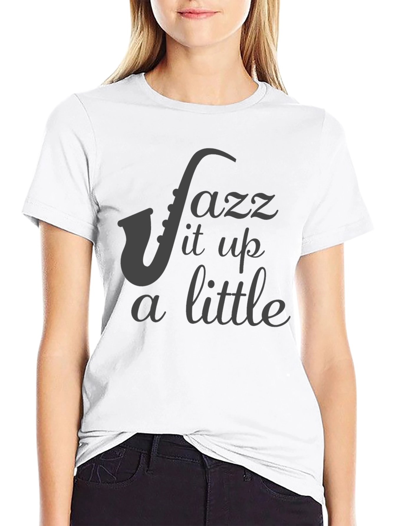 Jazz It Up T-Shirt - Black Saxophone Music Tee