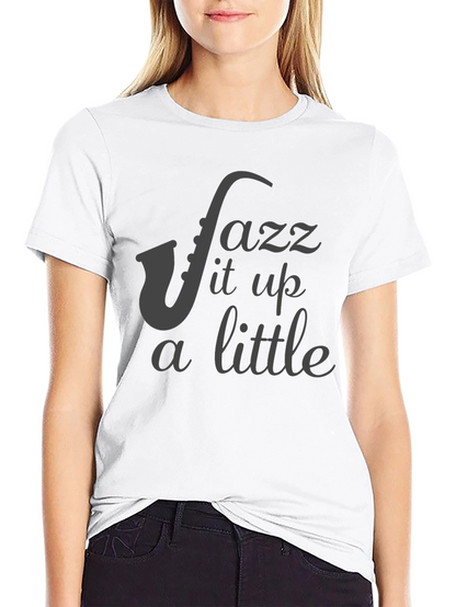 Jazz It Up T-Shirt - Black Saxophone Music Tee