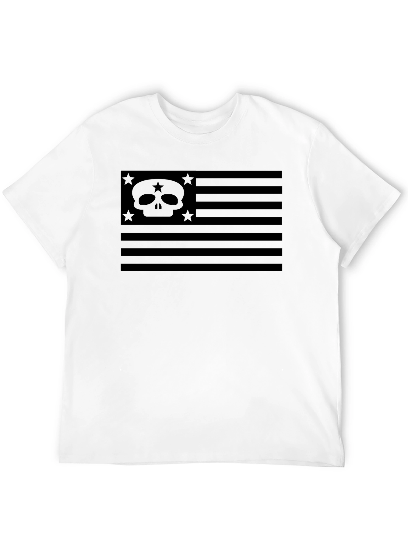 Skull Flag Graphic Tee - Black