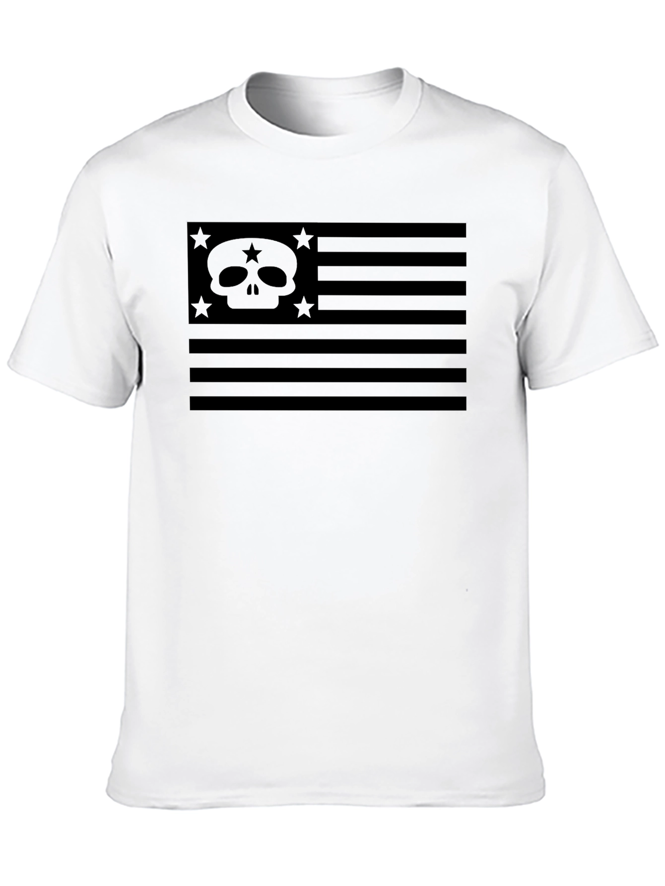 Skull Flag Graphic Tee - Black