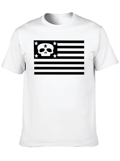 Skull Flag Graphic Tee - Black