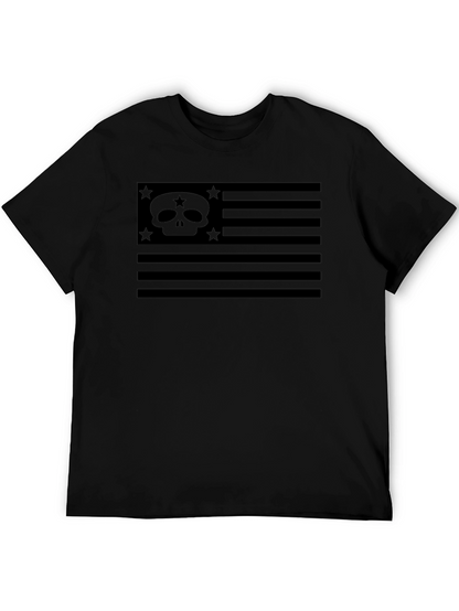 Skull Flag Graphic Tee - Black