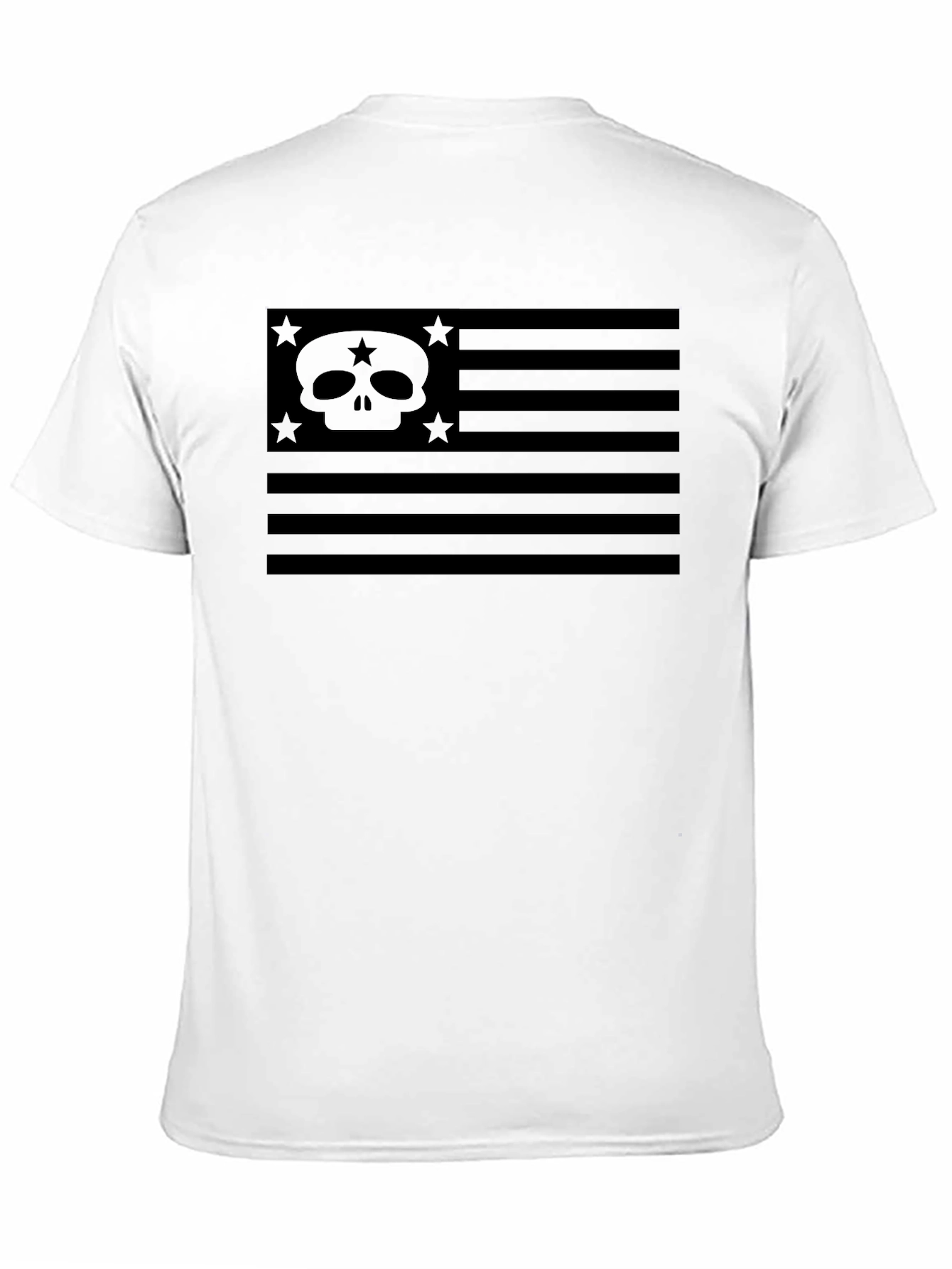 Skull Flag Graphic Tee - Black