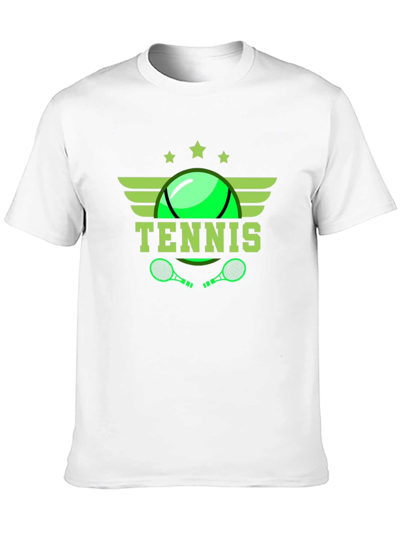 Tennis Graphic Tee - Black Cotton T-Shirt