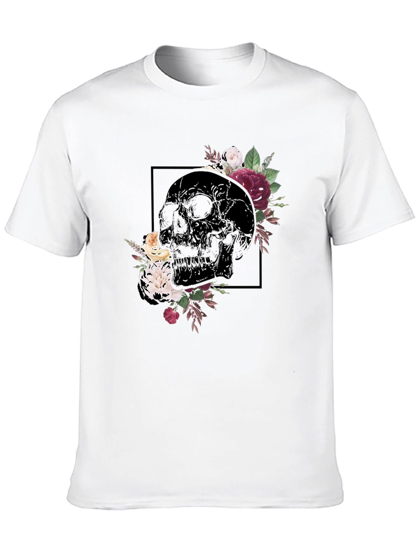 Floral Skull Graphic Tee