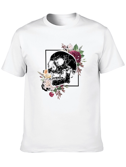 Floral Skull Graphic Tee
