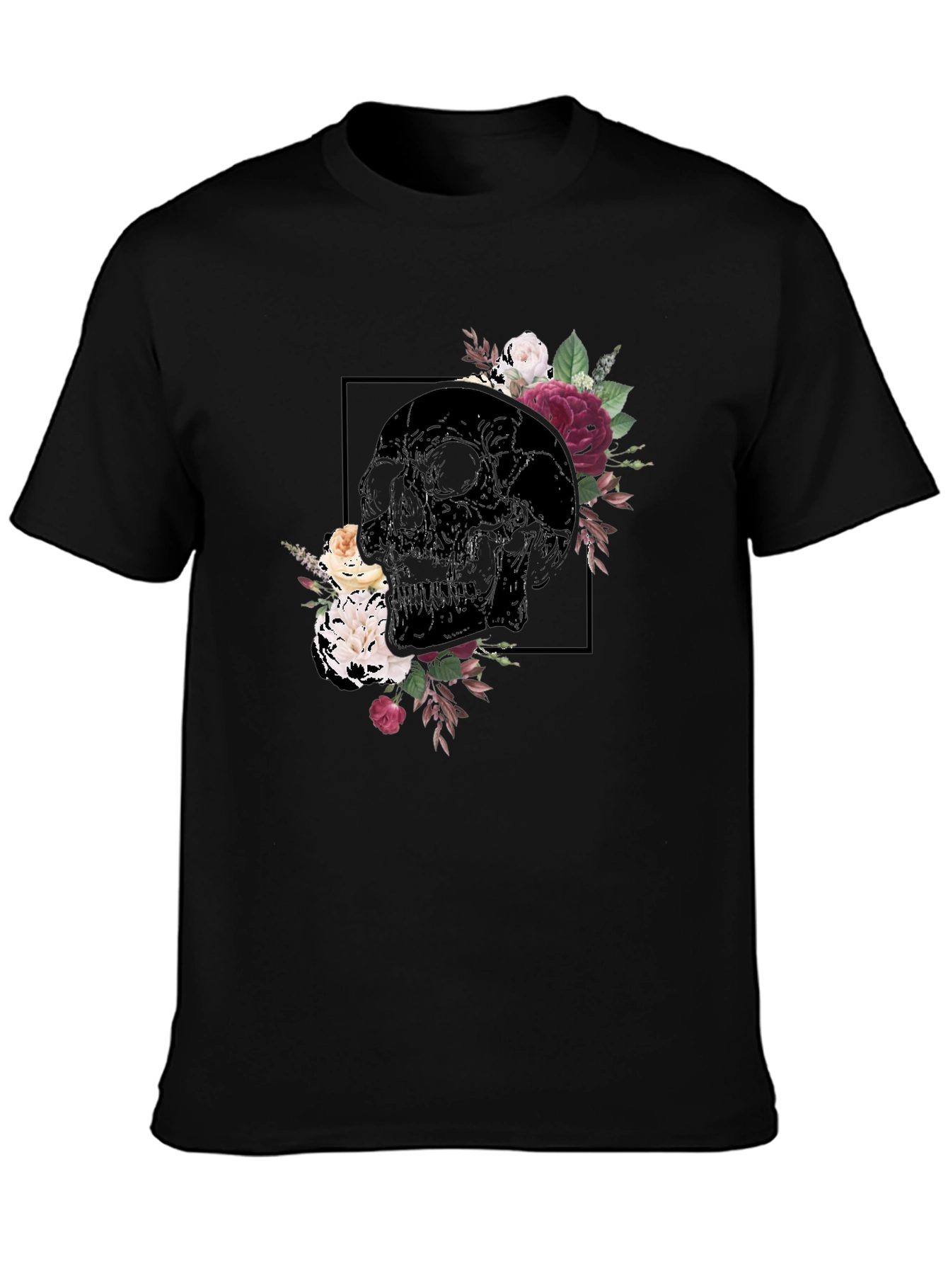Floral Skull Graphic Tee