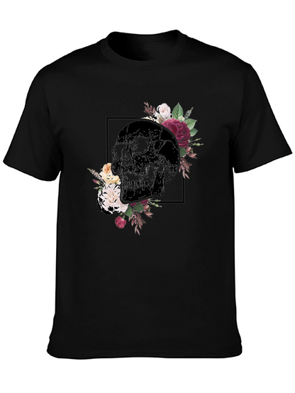 Floral Skull Graphic Tee