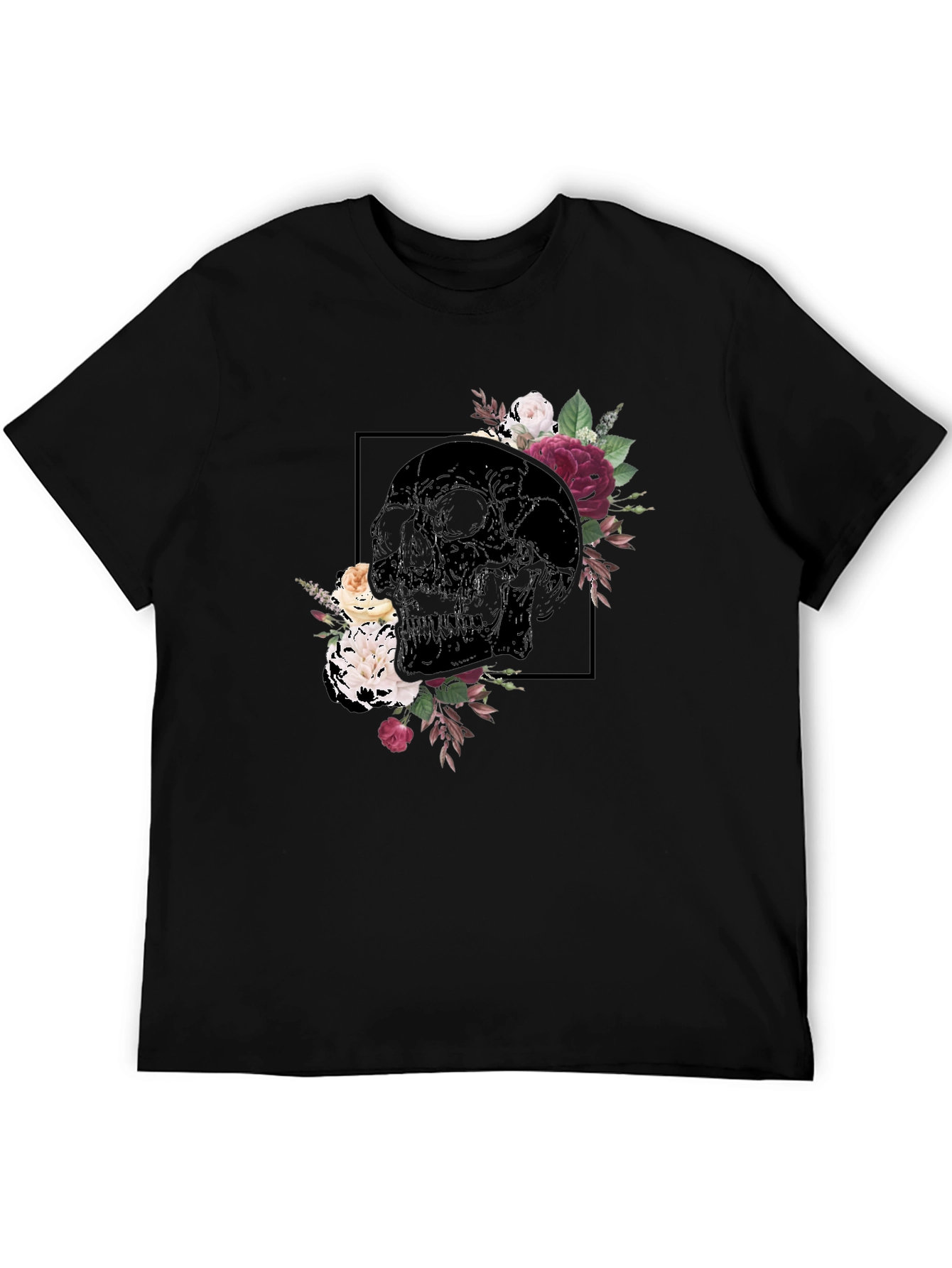 Floral Skull Graphic Tee