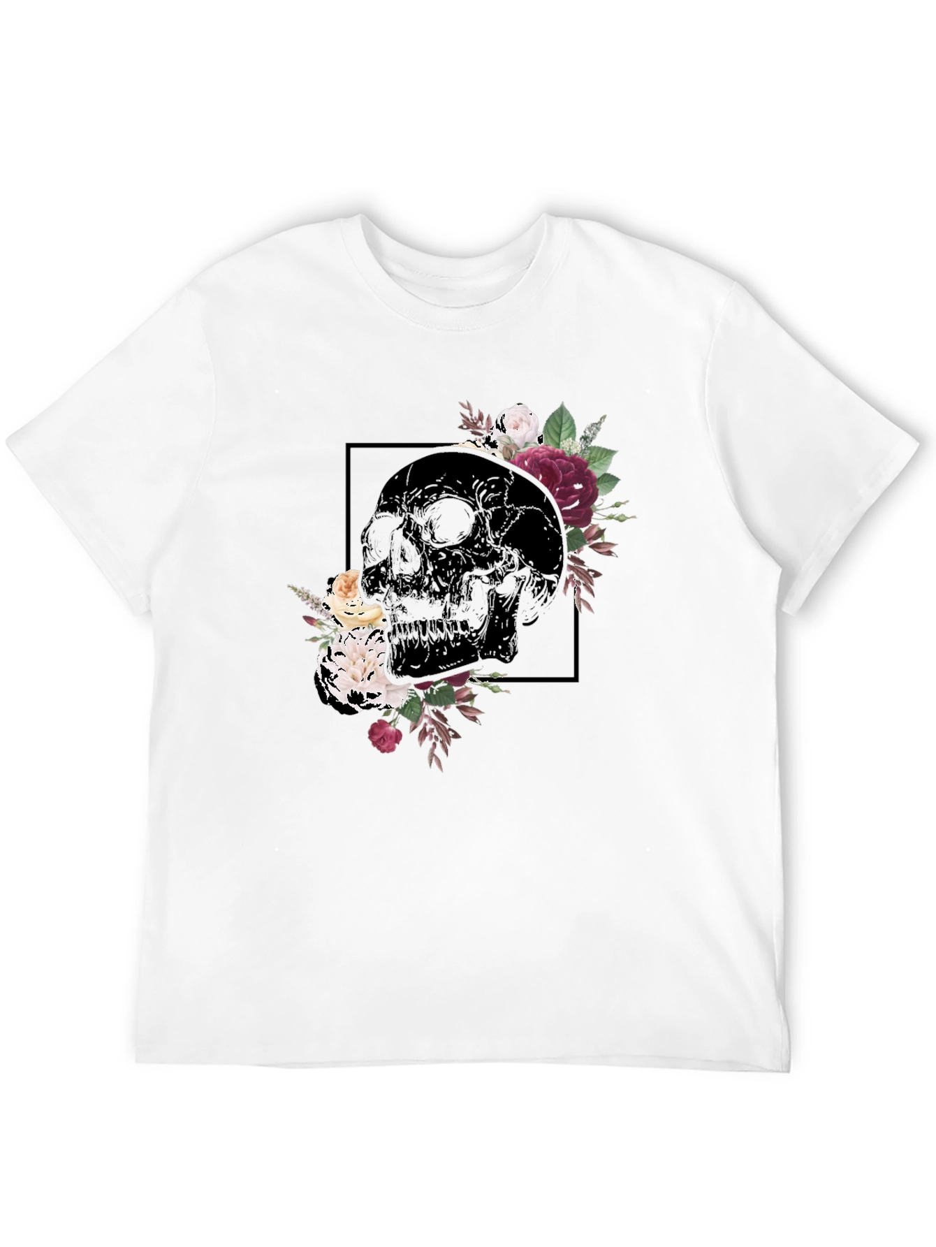 Floral Skull Graphic Tee