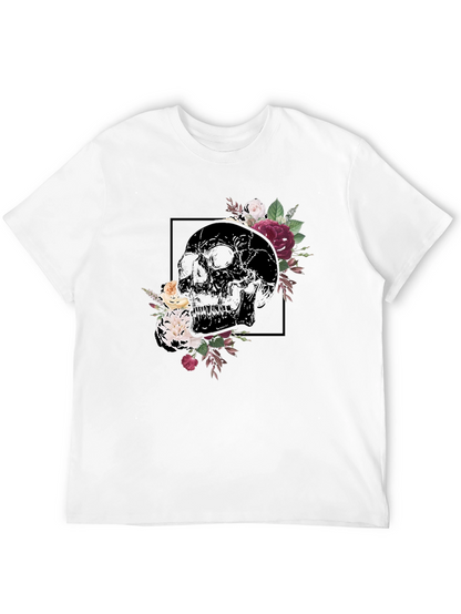 Floral Skull Graphic Tee