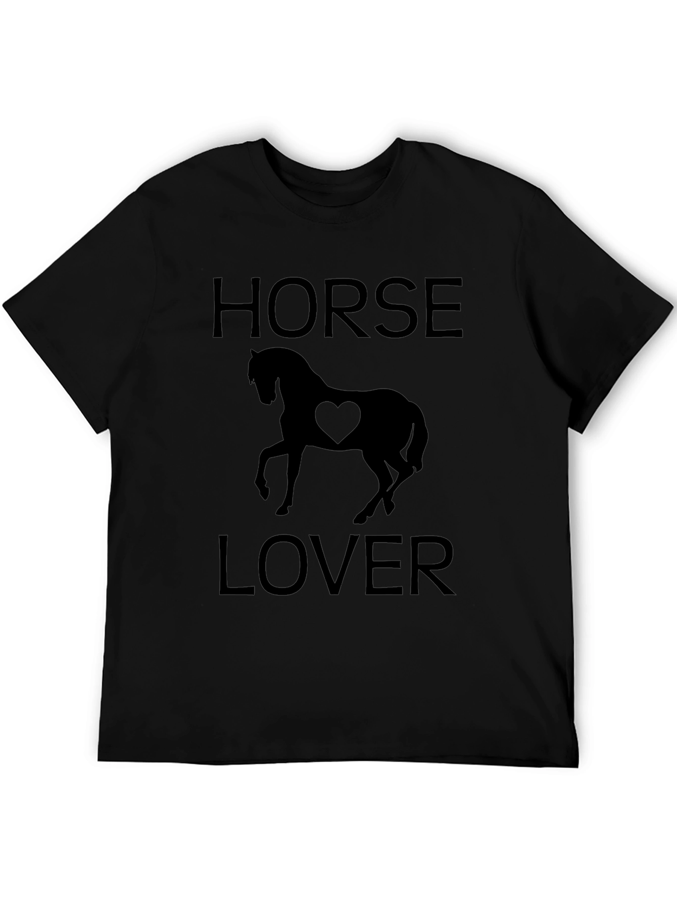 Horse Lover T-Shirt - Black Graphic Tee