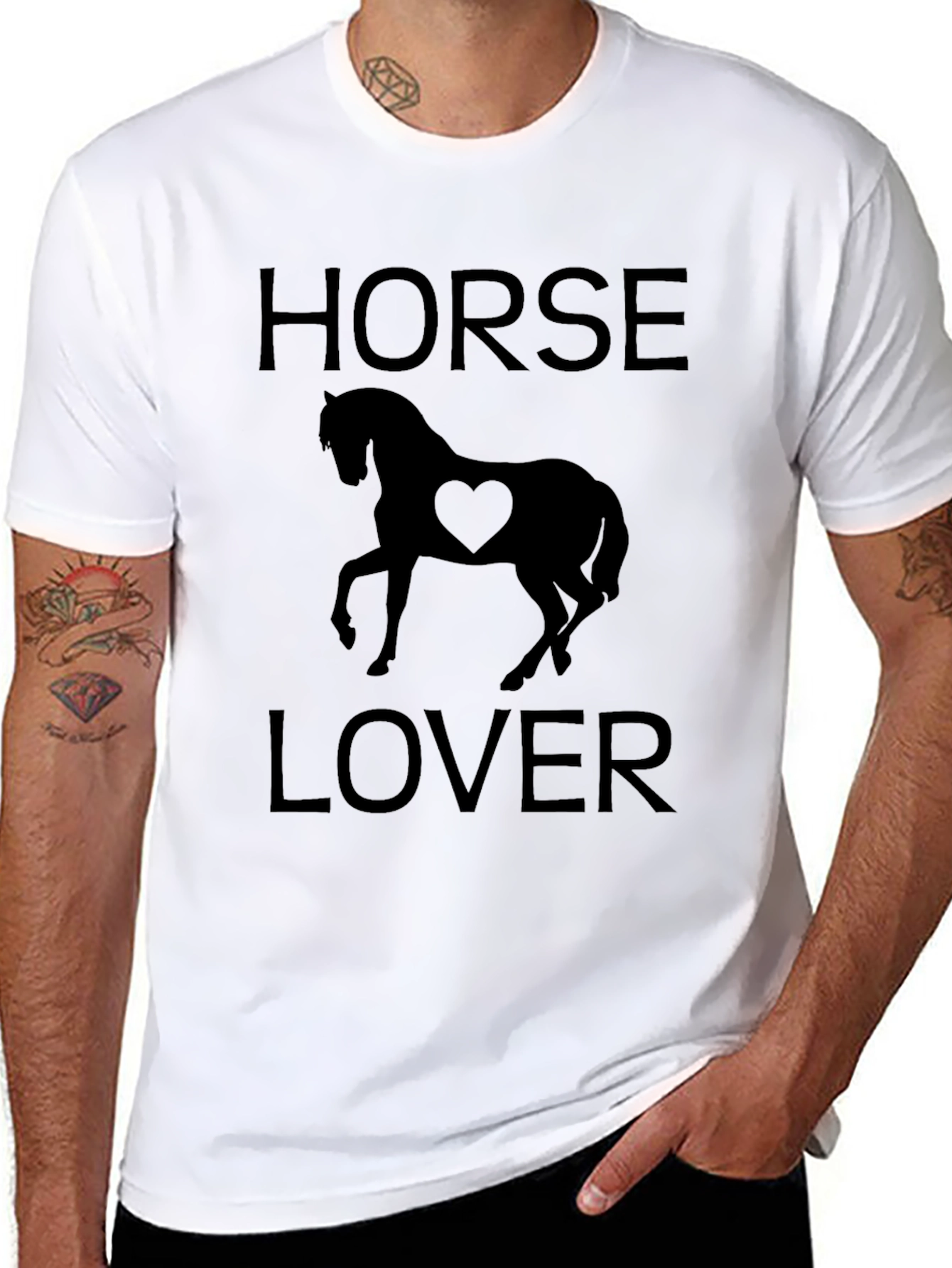 Horse Lover T-Shirt - Black Graphic Tee