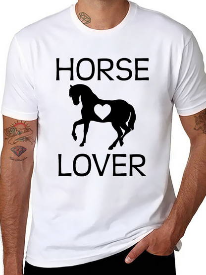 Horse Lover T-Shirt - Black Graphic Tee