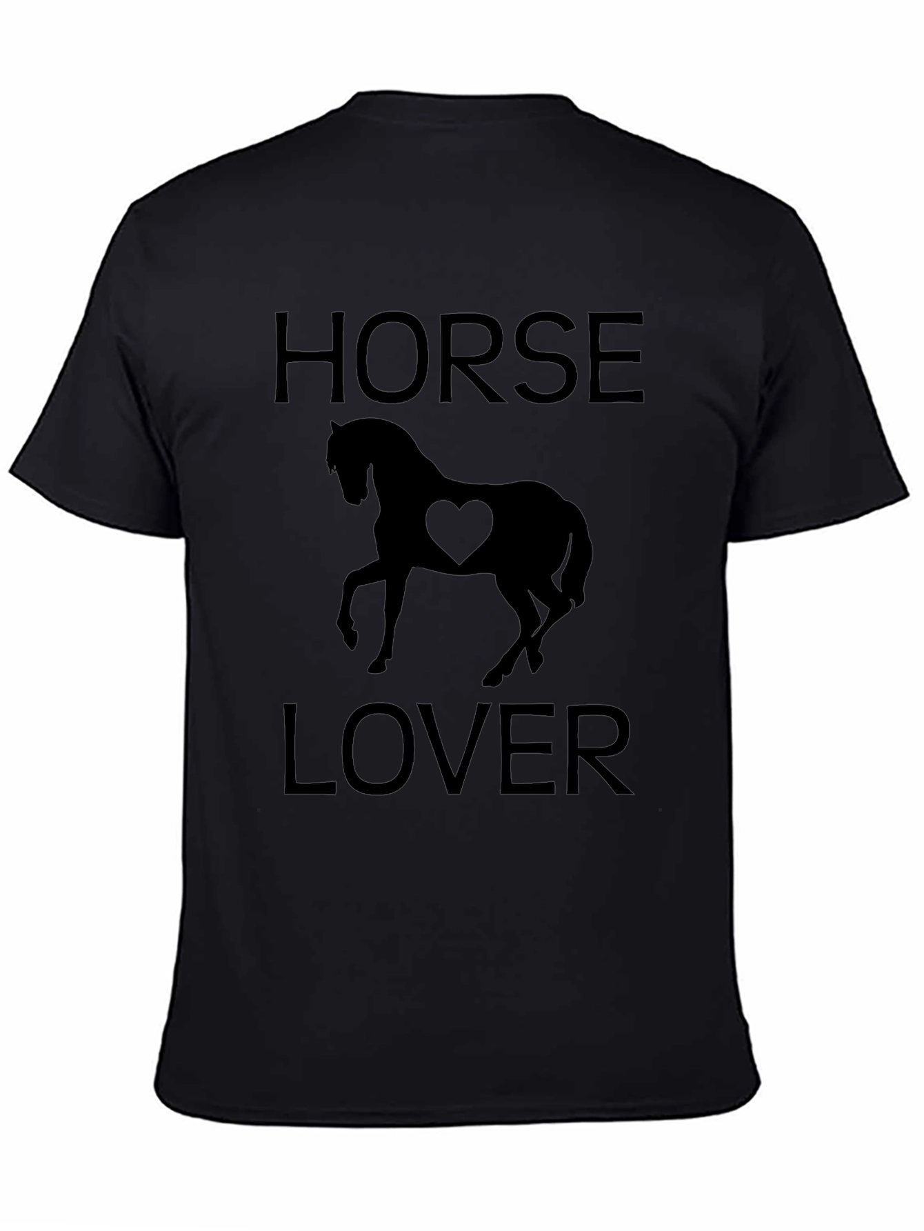 Horse Lover T-Shirt - Black Graphic Tee