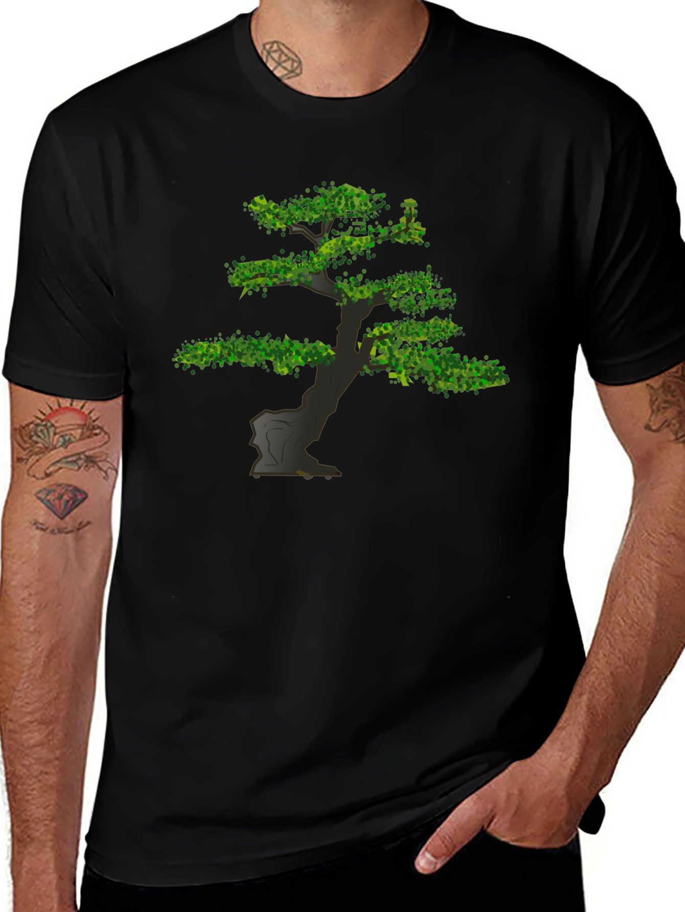Bonsai Tree Graphic Tee - Nature Inspired Design
