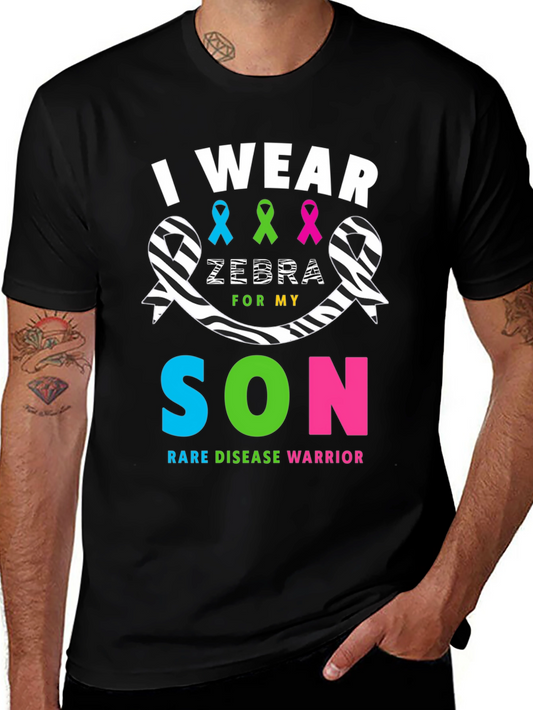 Rare Disease Warrior I Wear Zebra For My Son T-Shirt
