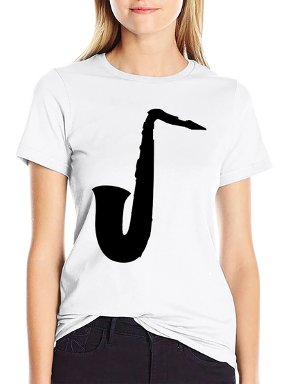 Saxophone Graphic Black T-Shirt
