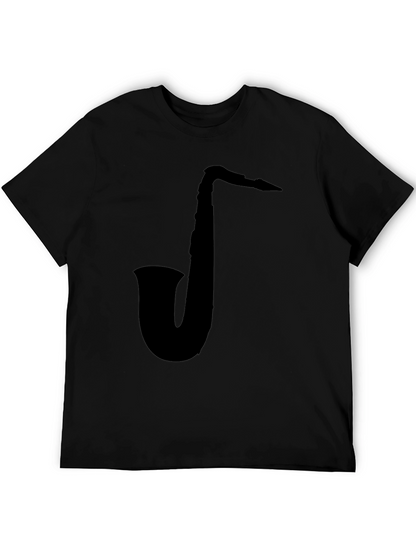 Saxophone Graphic Black T-Shirt