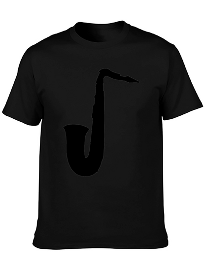 Saxophone Graphic Black T-Shirt