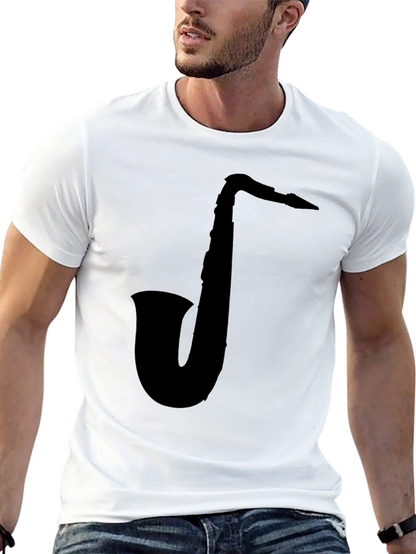 Saxophone Graphic Black T-Shirt