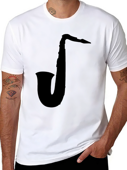Saxophone Graphic Black T-Shirt