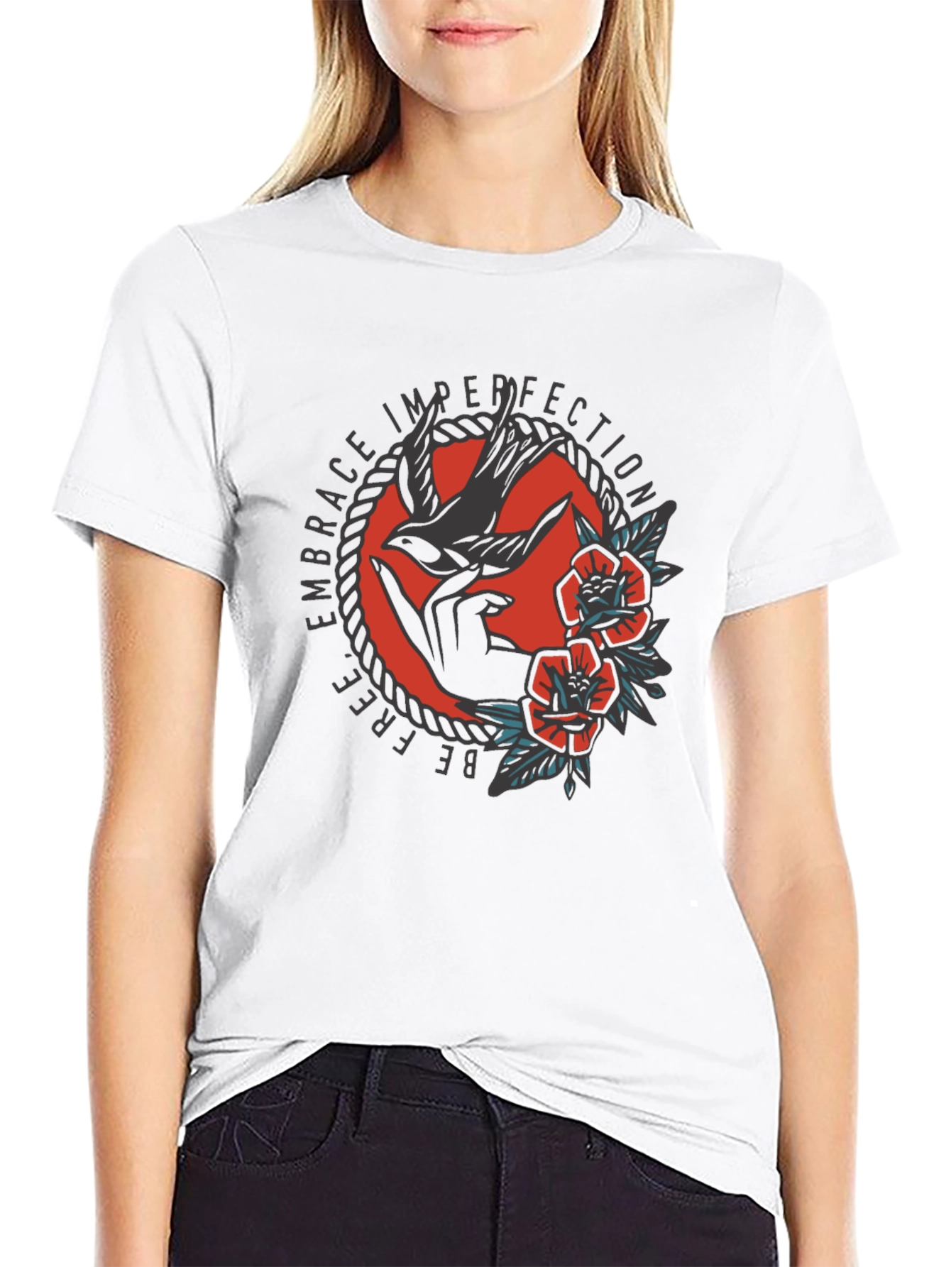 Embrace Imperfection Graphic Tee - Free Bird Shirt