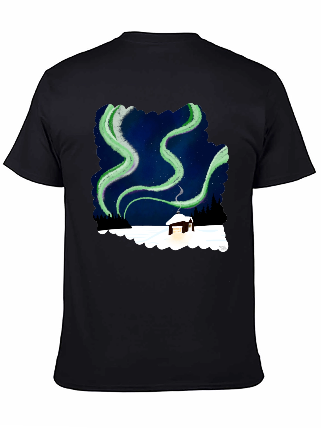 Aurora Cabin Black T-Shirt